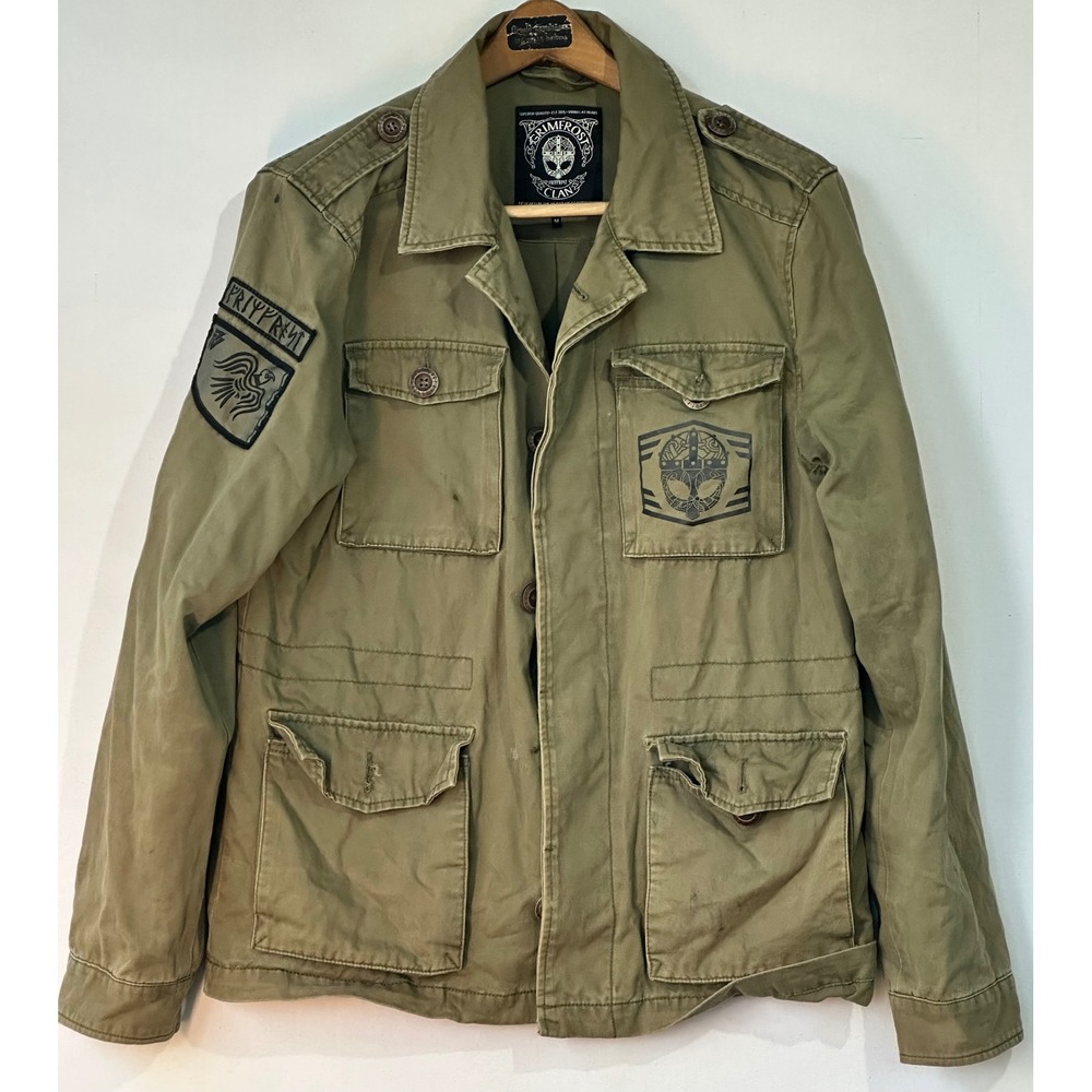 Grimfrost Clan Viking Field Jacket Military Utility Mens Medium Green Retro